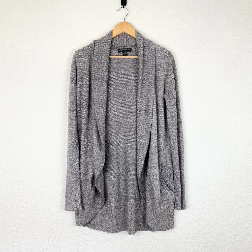 Barefoot Dreams CozyChic Lite Circle Cardigan Brown Taupe